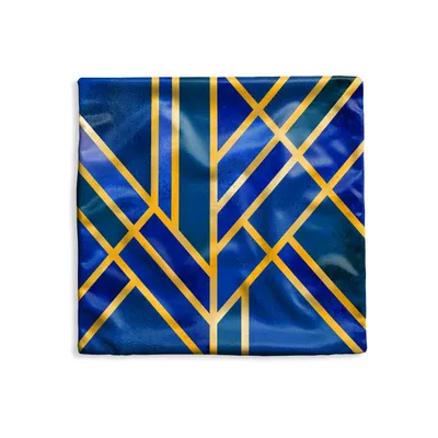 Obrázek produktu pro MuchoWow® Povlak na polštář - 45x45 - Zlatá - Modrá - Design - - Dekorační povlak na polštář
