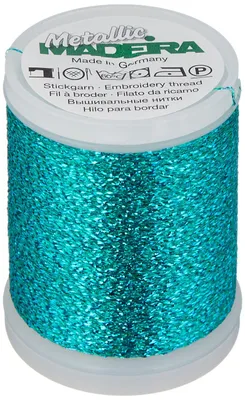 Stickgarn Metallic Nylon/Polyester 40 Wt 200 m Türkis