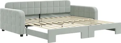 Obrázok produktu pre vidaXL Rozťahovacia posteľ Light Grey 100x200 cm Velvet