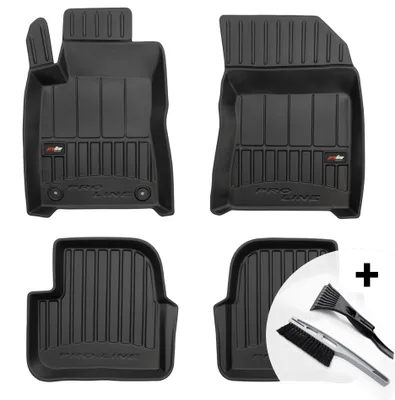 Produktbild von moto-MOLTICO 3D Gummimatten Auto, 3-teiliges Set, Allwetter Gummi Fußmatten, Antirutsch & Wasserfest Autoteppiche - passend für Citroen C3 III ab 2016