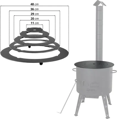Produktbild von Adapter - Ringe für Eintopfofen 43,5-47 cm Utschak Herdplatte für Feuerkessel Kasan Adaptierung Kazan