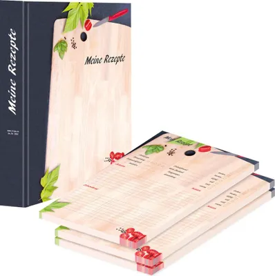 Produktbild von PRICARO Rezeptordner mit Rezeptblock "Schneidebrett", A4