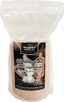 SÓL KŁODAWSKA RÓŻOWA DROBNO MIELONA 1KG SWOJSKA PIWNICZKA
