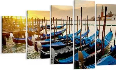 Produktbild von Bild auf Leinwand - Leinwandbild - Venedig Gondel - 100x60cm - Wand Bild - Wanddeko - Wandbilder - Leinwanddruck - Bilder - Kunstdruck - Wanddekoration - Leinwand bilder - Wandkunst - EG100x60-3531
