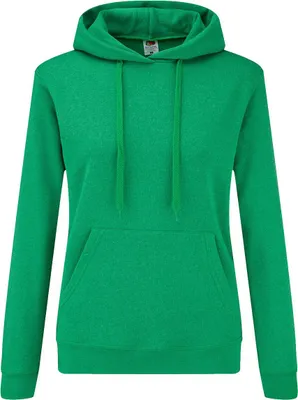Produktbild von Fruit of the Loom Damen Pulli Pullover Sweat Hoodie Kapuzenpullover, Größe:XS, Farbe:Heather Green