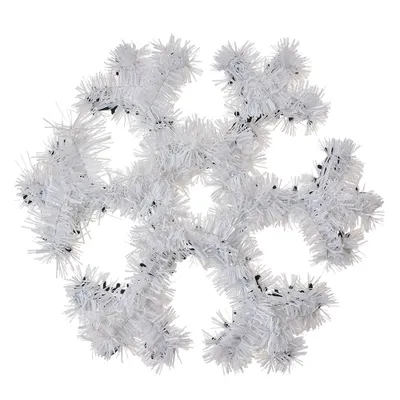 Immagine prodotto di Clayre & Eef Decorazione natalizia Fiocco di neve 29x29x1 cm Plastica bianca
