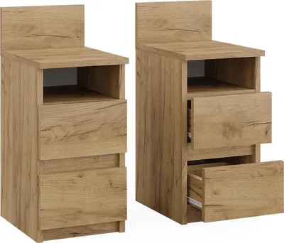 Produktbild von Nachttisch Vicco Monty Goldkraft Eiche 2er Set, Model 53166