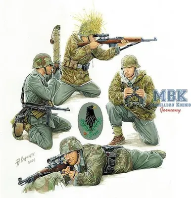 Obrázek produktu pro Zvezda Německý odstřelovačský tým v měřítku 1/72