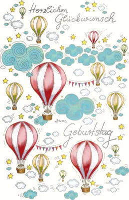 Produktbild von Geburtstag - Glückwunschkarte im Format 11,5 x 17 cm mit Umschlag