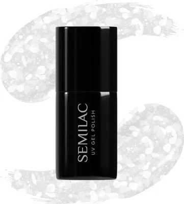Zdjęcie produktu dla Lakier hybrydowy UV Semilac 490 Ice Crushed 7ml