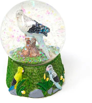 Produktbild von Schneekugel Poly - Wellensittich blau