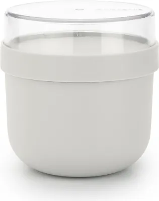 Produktbild von Brabantia Make & Take, Brotdose, Erwachsener, Hellgrau, Kunststoff, Einfarbig, Rund