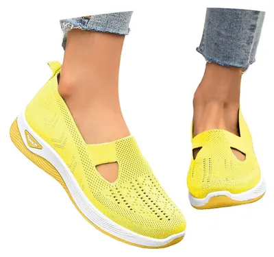 Produktbild von Orthopädische Hausschuhe für Damen – Ergonomisch und atmungsaktiv – Gelb