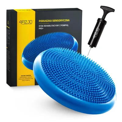 Produktbild von 4FIZJO PRO+ Sensomotorisches Kissen Ø33 cm – Balance-Disk für Büro, Yoga & Rehabilitation Blau