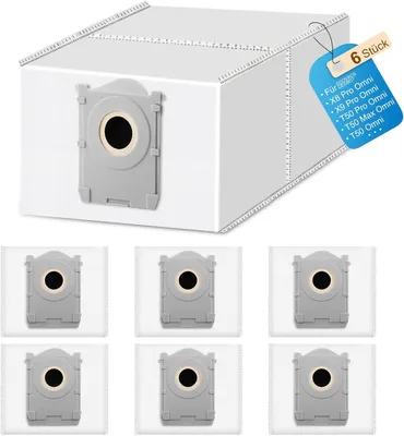 Produktbild von 6 Stück Staubbeutel für ECOVACS DEEBOT X8 PRO OMNI/X8 OMNI/X9 PRO Omni/T50 PRO OMNI/T50 MAX OMNI/T50 OMNI/T80 Omni/T80 Pro Omni,3L Grosse Kapazität, Ersatzteile Saugroboter Zubehör