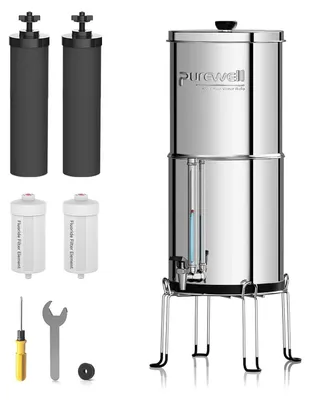 Immagine prodotto di Filtro per acqua a gravità in acciaio inox 304 - 5,7 litri - Filtrazione a 6 stadi