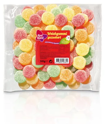 Immagine prodotto di Red Band gomma morbida zuccherata e fruttata 4 assortiti 500g