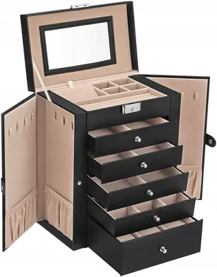 Produktbild von Songmics 2365 Schmuckkästchen mit Schubladen schwarz
