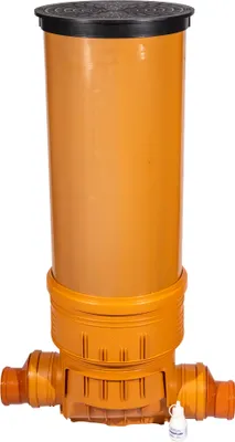 Produktbild von Kontrollschacht Revisionsschacht DN 400 mit Rückstauklappe 2 x Ø110 mm Abwasserschacht Komplett Set - Schachtboden + Rohr + Deckel + Gleitmittel