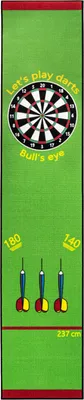 Produktbild von Kingpower Dartteppich mit Abwurflinie, Dart Zubehör mit Motiv, Dartmatte mit Oche, pflegeleichter Teppich rutschfest , Auswahl:Design 16 - 290 x 60 cm