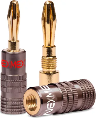 Produktbild von Bananenstecker 4mm vergoldet schraubbar NEXMEX HiFi Lautsprecherstecker Audio