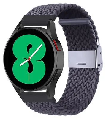 Produktbild von By Qubix passend für Garmin Venu 4 - 45mm - geflochtenes Nylonarmband - Dunkelgrau