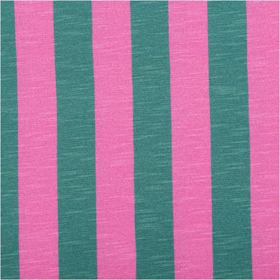 Produktbild von Viskose Stoff Meterware Slub Jersey Happy Stripes by Cherry Picking pink grün von Swafing 160cm