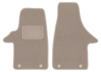 Productafbeelding van Velours automatten voor Volkswagen Transporter T5 2003-2015 – 2-delig, beige, op maat – Wielganizator LUX