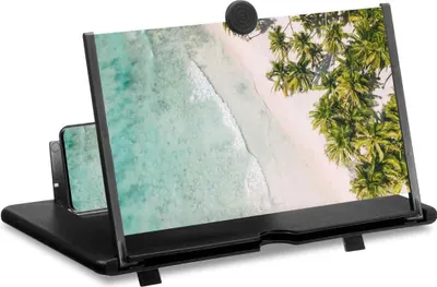 Produktbild von 16-Zoll-Telefonbildschirmlupe, Telefonbildschirmlupe, HD-Smartphone-Lupe, faltbare Bildschirmlupe (schwarz)