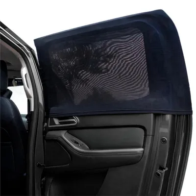 Immagine prodotto di Set da 2 protezioni solari per auto, adatte a bambini, con protezione UV, traspiranti, in rete, elastiche, per SUV, pick-up e parabrezza posteriore