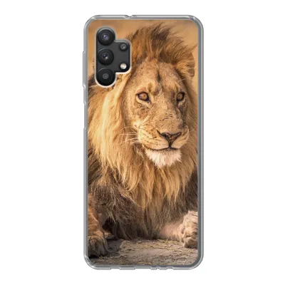 Produktbild von MuchoWow® Handyhülle Schutzhülle Hülle für Samsung Galaxy A32 5G Löwe - Nahaufnahme - Savanne Silikon Softcase Handy Hülle - Softcase