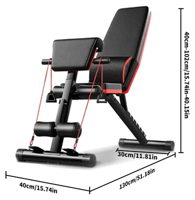 Obrázek produktu pro Tréninková lavice – Skládací, nastavitelná, multifunkční, šikmá lavice – Cvičení pro celé tělo – Posilování – Domácí fitness – Černá