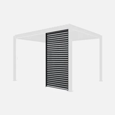 Produktbild von sweeek - Lamellenwand 130 cm für bioklimatische Pergola Triomphe, Aluminium - Anthrazit