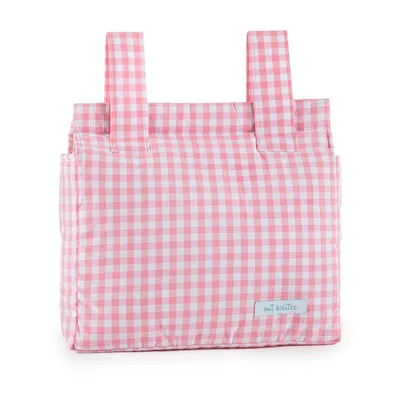 Produktbild von Organizer-Tasche für Kinderwagen Mi bollito Rosa Vichy 10 x 35 x 35 cm
