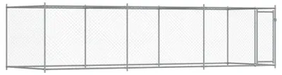 Produktbild von vidaXL Hundezwinger mit Tür Grau 6x2x1,5 m Verzinkter Stahl