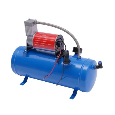 Image de 6L Pompe à air AIR Trumpethorn Compressor 150PSI 12 pour pneus de voiture Avertisseur sonore de train de pneus de camion avec interrupteur de pression de voiture intégré