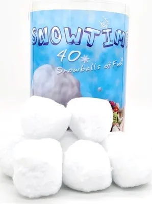 Produktbild von Schneebälle 40 Stück Ø8cm Snowball künstliche Winterdeko Kunstschnee Ball Indoor Weiß