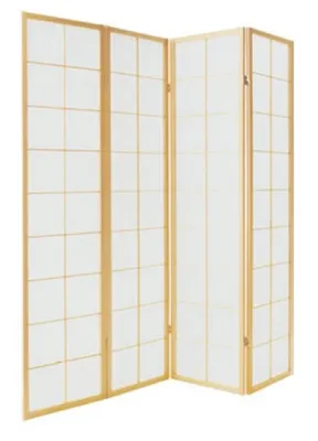 Produktbild von Fine Asianliving Japanische Paravent Raumteiler Shoji Fine Asianliving Japanische Paravent Raumteiler Trennwand B180xH180cm 4-teilig Shoji Reispapier Naturell Raumtrenner Spanische Wand Sichtschutz Trennwand  -