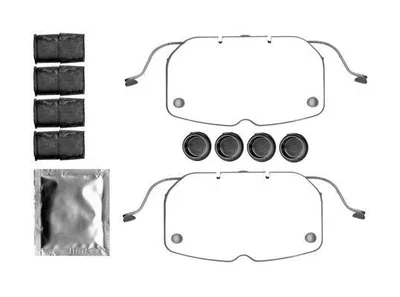 Produktbild von BOSCH 1 987 474 740 Zubehörsatz Scheibenbremsbelag Vorne für BMW X5 (E70) X6 (E71, E72)