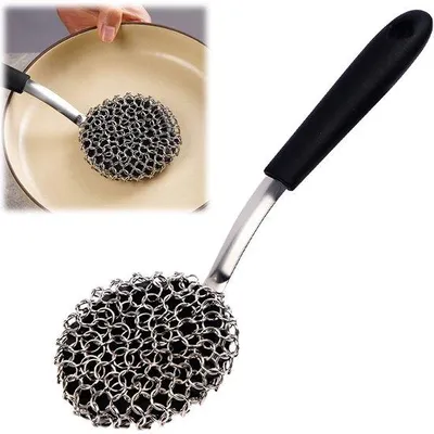 Produktbild von Drei-in-eins-Schleuderkettenreiniger, sicherer Grillreiniger, 3-in-1-Schleuderketten, Stahlreiniger für Grill, Restaurant und Hygiene.