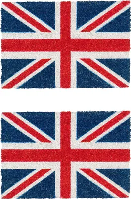 Produktbild von Nicola Spring Kokosfaser-Fußmatten – 60 x 40 cm – Union Jack – 2er-Pack