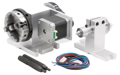 Productafbeelding van Rotatieas, hoogwaardige spanapparaat, Nema 17 stappenmotor, K12-65mm 4-klauw