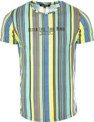 Produktbild von T-Shirt CARISMA blau bunt gestreift CRM4629 L