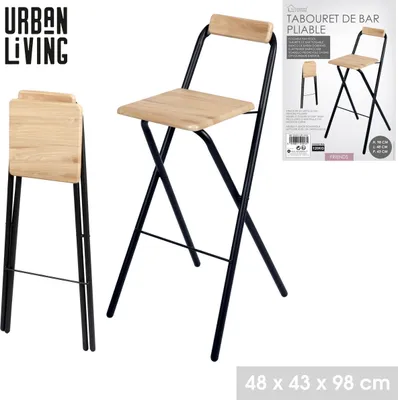 Produktbild von Urban Living Barhocker klappbarer FRIENDS Tresenhocker 48 x 43 x 96(H) cm 151013