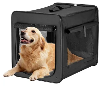 Produktbild von Transportbox Hundebox Katzenbox - faltbar - XXL - 106 x 71 x 81 cm - Schwarz