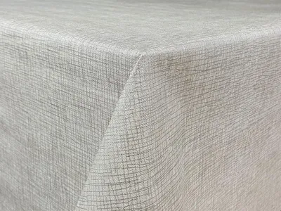 Produktbild von Wachstuchtischdecke 140x90 cm - Graue Leinen - Wachstischdecke mit wasserabweisender und lebensmittelecht PVC-Beschichtung - Outdoor-Tischdecken für Garten und Küche - Tischdecke wetterfest