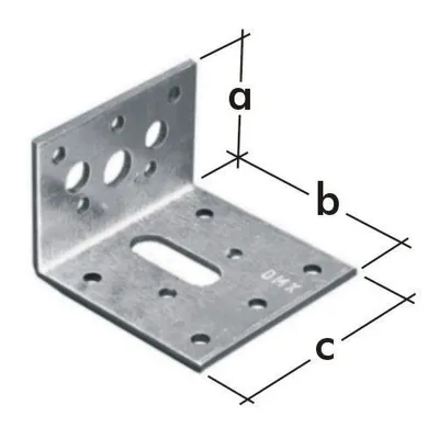 Obrázek produktu pro Úhelník stavitelný KR 2, 60x40x60x2,5 zinkovaný plech / balení 1 ks