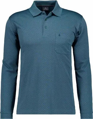 Produktbild von Polo button LS, OV jaquard 357 DUNKELGRUN Größe XXL