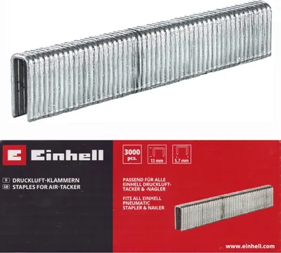 Produktbild von Einhell Klammern 3.000 Stk, 5,7 x 13 mm für Fixetto + Druckluft-Tacker