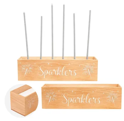 Image de Support en bois pour bougies chauffe-plat - Lot de 2 - Décoration de mariage